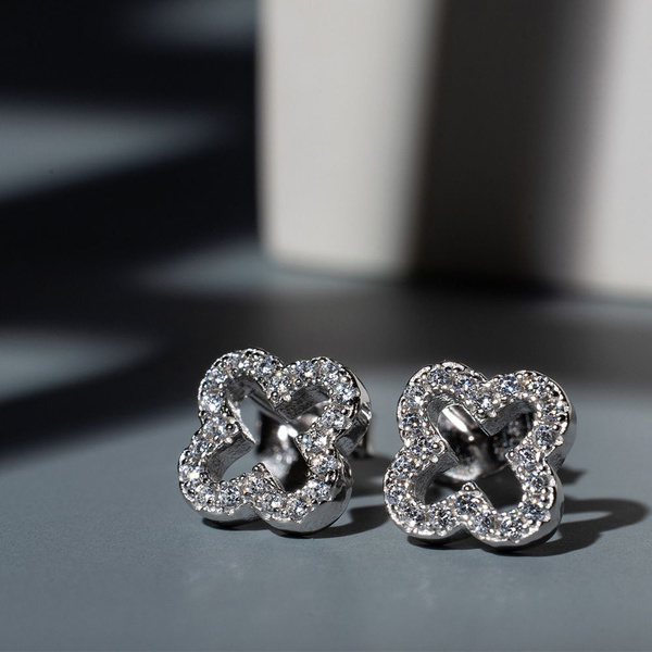 COOBACHY JEWELRY Серьги серебро, серьги клевер купить на OZON по низкой ...