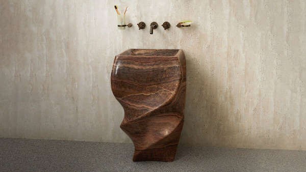 Каменная раковина на ножке пьедестале Sheerdecor Spirale 000081171 из ...