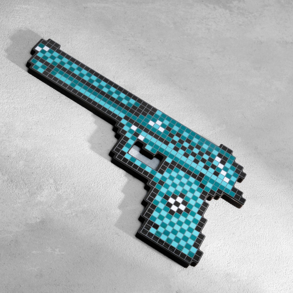 Пиксельный алмазный пистолет Майнкрафт minecraft - купить с доставкой ...