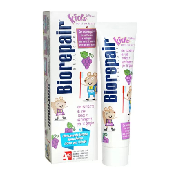 BIOREPAIR Kids Toothpaste, Детская зубная паста с виноградом 50 мл ...