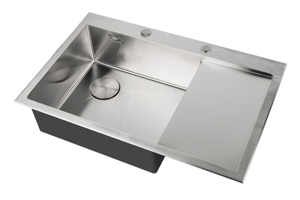 Мойка ZorG серия LUX 7851-L INOX со смещенным сливом и декоративной ...