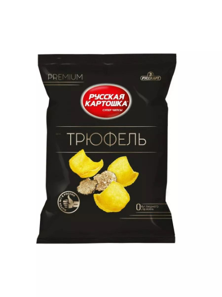 Чипсы Русская картошка PREMIUM со вкусом Трюфеля 1 уп 16 шт по 75 гр ...