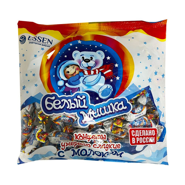 Essen Конфеты неглазированные Белый мишка, 500 г - купить с доставкой ...