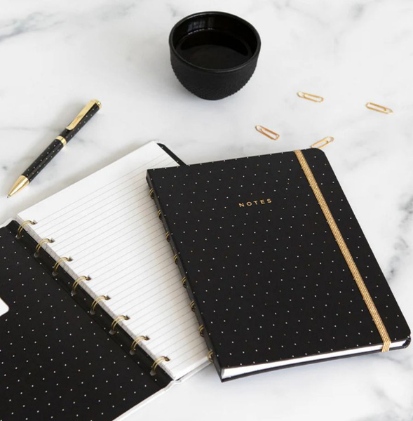 Блокнот в линейку FILOFAX MOONLIGHT А5 спираль съемные листы 112 ...