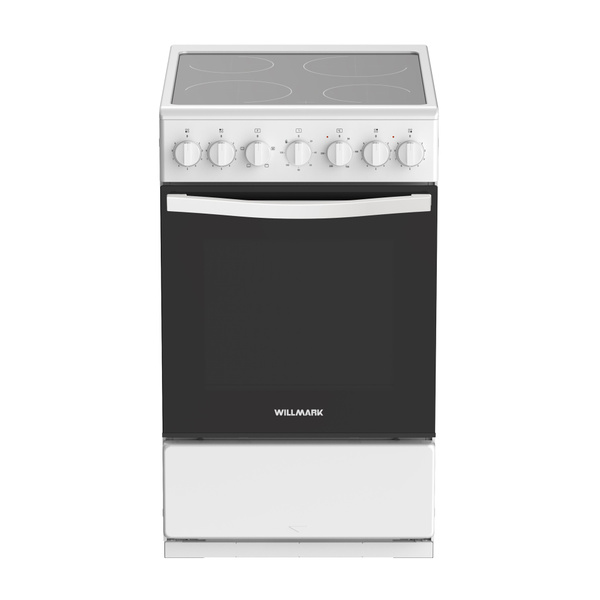 Плита электрическая WILLMARK VC-5642W (59л, стеклокерамика, эл. дух., 4 ...