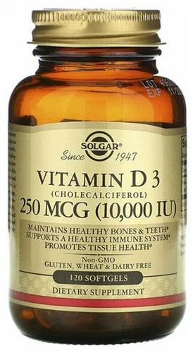 Solgar Vitamin D3 10000 IU 120 капсул - купить с доставкой по выгодным ...