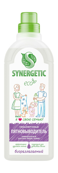 SYNERGETIC Средство для выведения пятен Пятновыводитель SYNERGETIC, 1 л ...