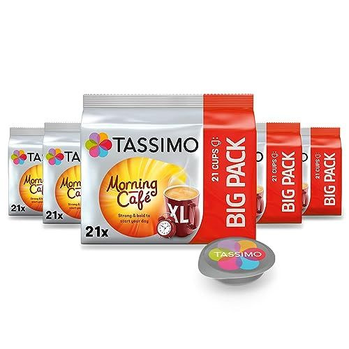 Капсулы Tassimo Morning Caf , 105 кофейных капсул, упаковка из 5 штук ...