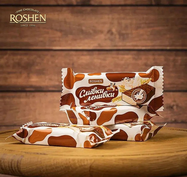Вафли в шоколаде "Roshen Сливки Ленивки" 500г. - купить с доставкой по ...