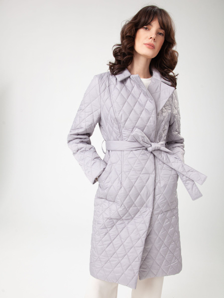 Пальто RAVETTI, Демисезон, размер 48, цвет светло-серый, Нейлон ...