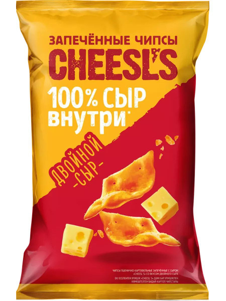 Чипсы пшенично-картофельные CHEESL S с сыром, со вкусом - купить с ...