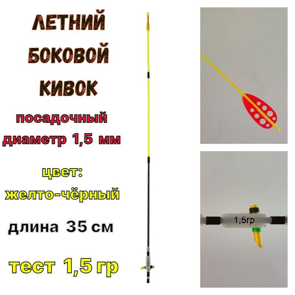 Боковой кивок летний лавсановый "Whisker PRO Color Yellow Click 1,5 ...
