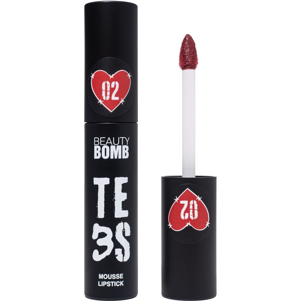 Beauty Bomb Муссовая помада для губ Te3s, тон 02 Russian Red красный, 3 ...