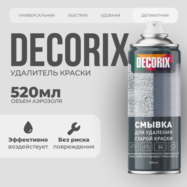 Смывка краски с металла 520мл DECORIX - купить с доставкой по выгодным ...