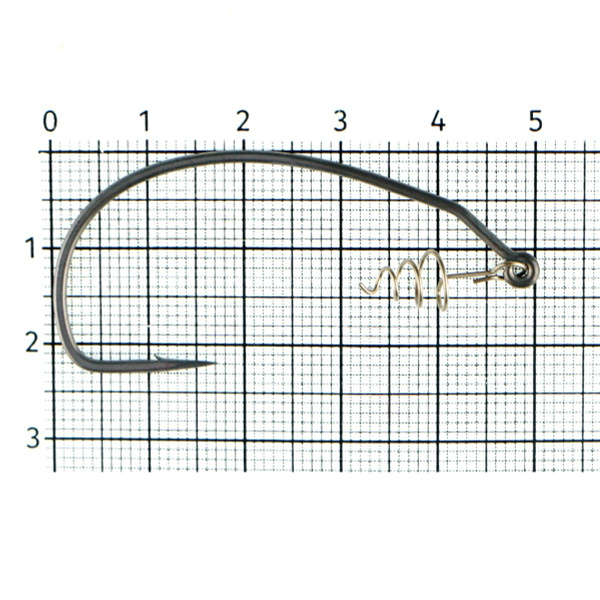 Крючки офсетные Hayabusa Wide Gap Screw Lock №4/0 (4шт) с пружинкой ...