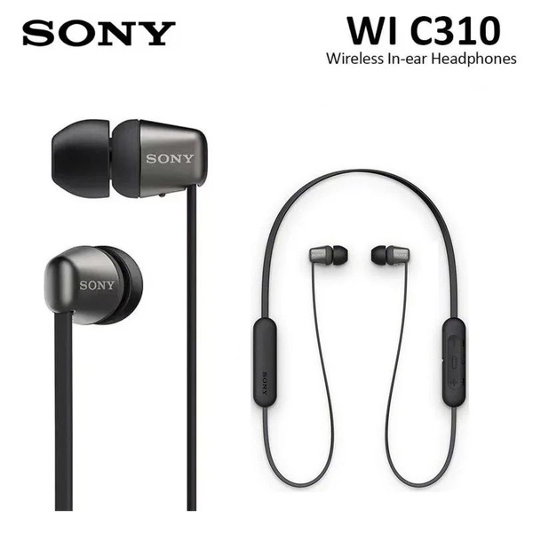 Наушники Внутриканальные Sony с микрофоном WI-C310, USB Type-C, черный ...