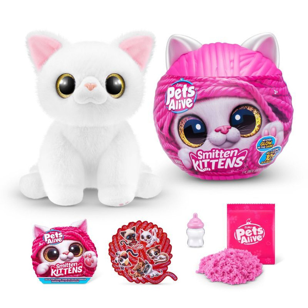 Подарок с мягкой игрушкой ZHU Pets Alive Кошка , со звуком, игрушка для ...