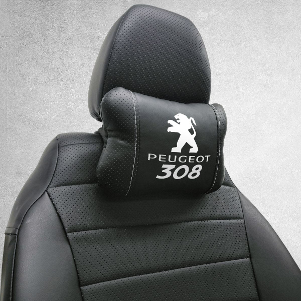 Подушка на подголовник автомобиля, под шею с логотипом Peugeot 308 ...