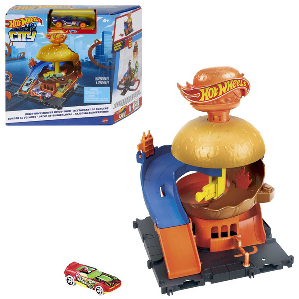 Игровой набор Hot Wheels Гараж - Центр города: Ресторан, в наборе с 1 ...