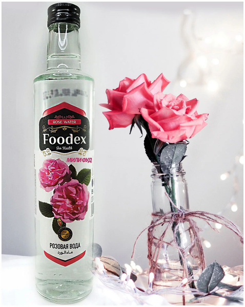 Розовая вода натуральная Лечебный вода / Foodex / 500 ml - купить с ...