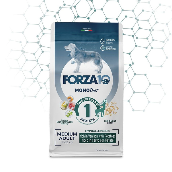 Forza10 корм для взрослых собак средних пород при аллергии и пищевой ...