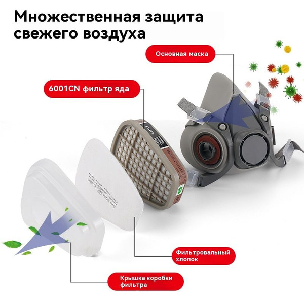 Респиратор универсальный, размер 10, 10 (XL), 1 шт. - купить с ...