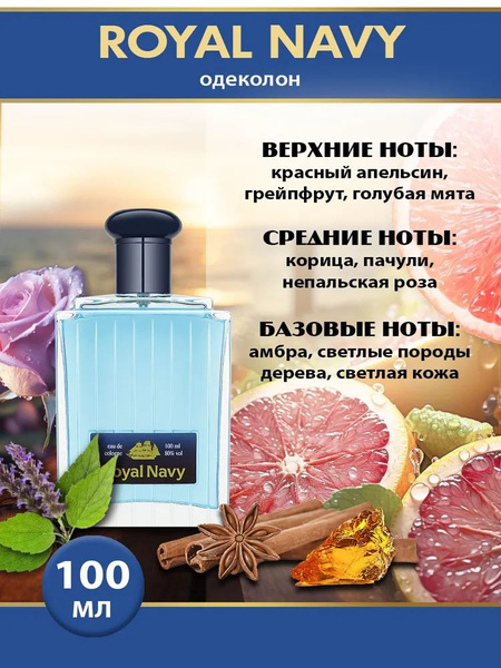 Одеколон "Royal Navy"/"Роял Нэви", мужской, 100мл купить на OZON по ...