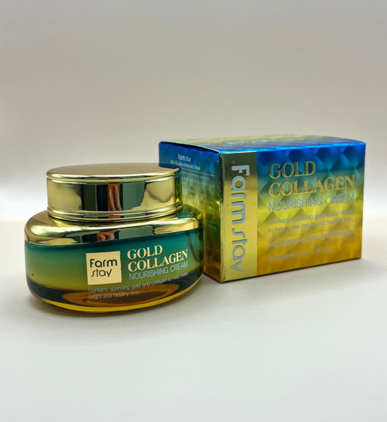 Премиальный питательный крем для лица с золотом и коллагеном 50мл Корея ...