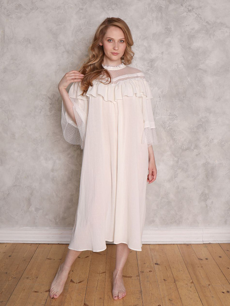 Ночная сорочка Белая Мимоза купить на OZON по низкой цене (1738860027)