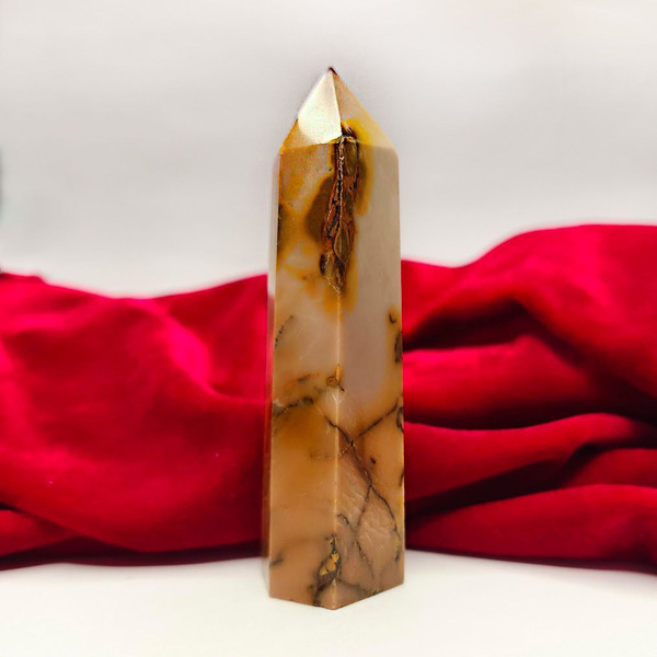 Мукаит (Мукаитовая Яшма) светлый / кристалл, обелиск / 1 шт. 8,4 см ...