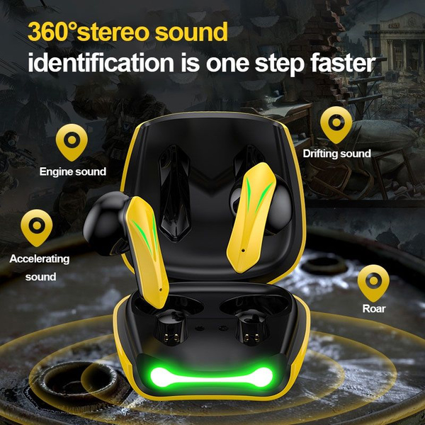 Микрофон ,желтый Bumblebee TWS Wireless Bluetooth Earbuds Gaming ...