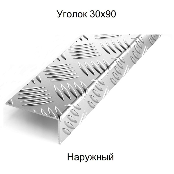 Уголок алюминиевый рифленый "Квинтет" наружный, уголок металлический ...