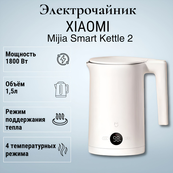 Умный чайник Xiaomi Mijia Smart Kettle 2 1800W электрический / умный ...