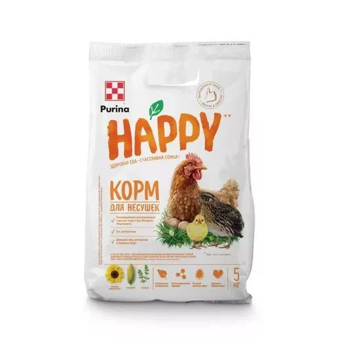 Корма Purina HAPPY для кур-несушек, Яйценоскость от 20 недель (фазовый ...