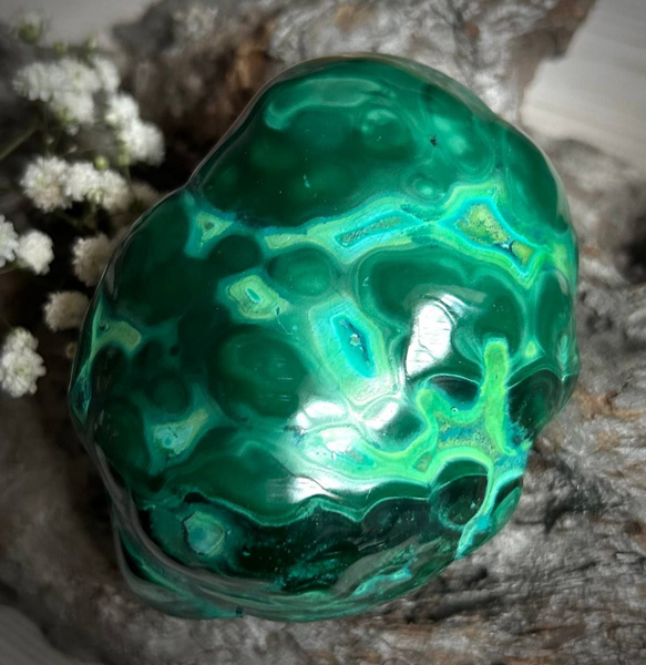 Малахит с хризоколлой Конго натуральный камень mineral купить на OZON ...