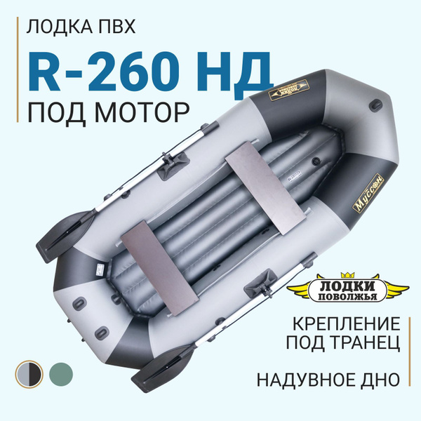 Характеристики Лодка ПВХ под мотор Лодки Поволжья R-260 НД надувная для ...