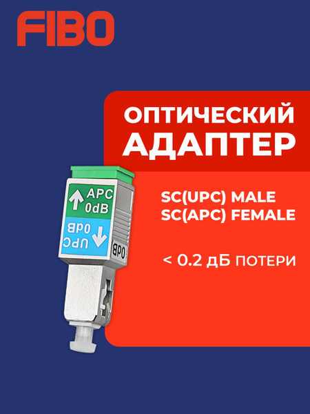 Оптический адаптер SC(APC) female - SC(UPC) male купить на OZON по ...