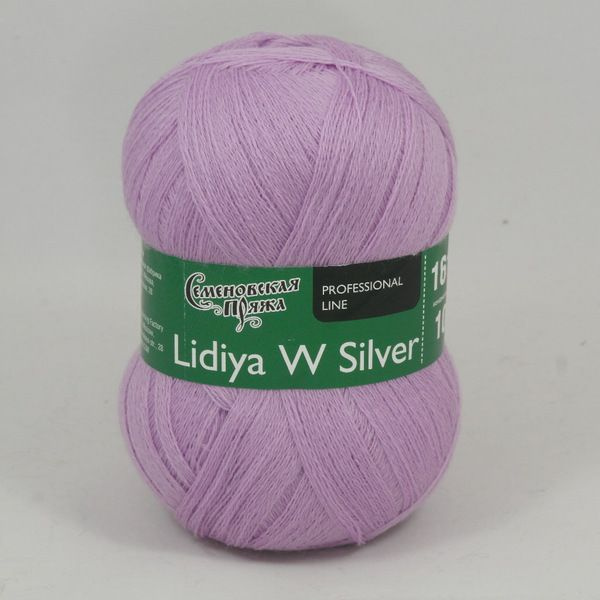 Пряжа в мотках Семеновская пряжа Lidiya W silver (Лидия ЧШ сильвер) сир ...