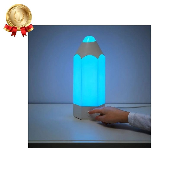 IKEA Светильник настольный карандаш LED 7 цветов 29*10 см Икеа PELARBOJ ...