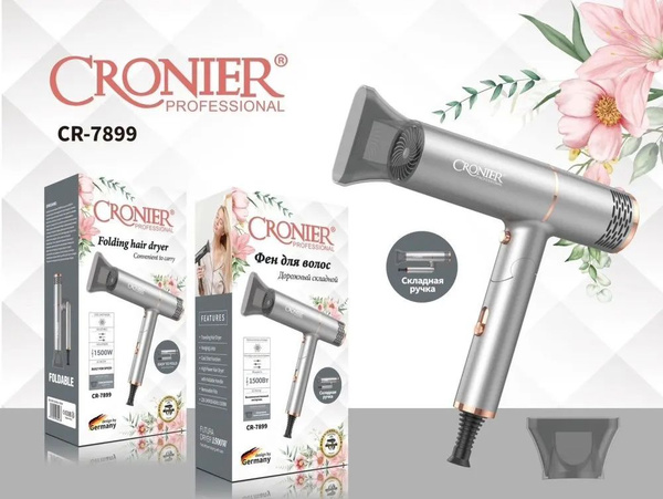 CRONIER Фен для волос фен, серебристый купить на OZON по низкой цене ...