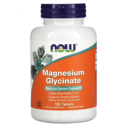 Now Foods, Magnesium Glycinate, 180 таблеток