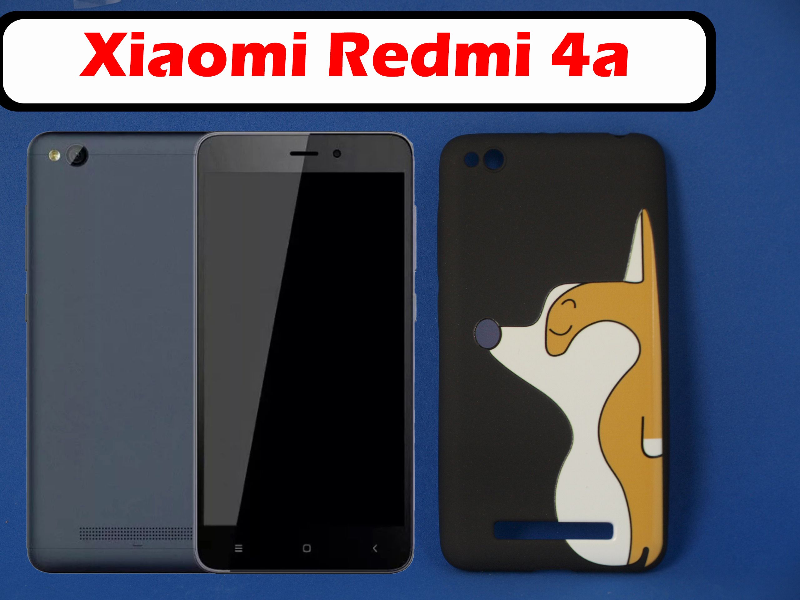 ЧехолнакладкадляRedmi4AЛиса,силикон