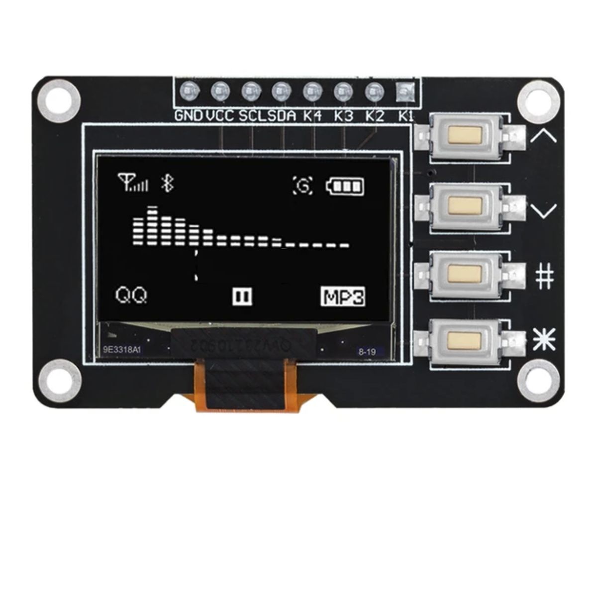 OLED модуль 0,96 дюйма +4 кнопки , белый OLED-дисплей IIC 128X64 I2C  SSD1106 12864 для Arduino - купить с доставкой по выгодным ценам в  интернет-магазине OZON (1424254483)