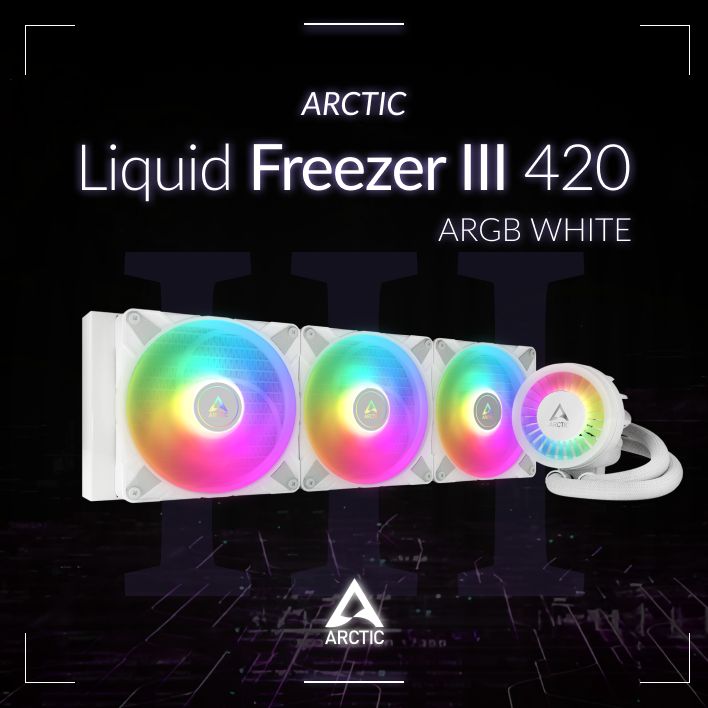 СистемаводяногоохлажденияArcticLiquidFreezerIII420ARGBWhite