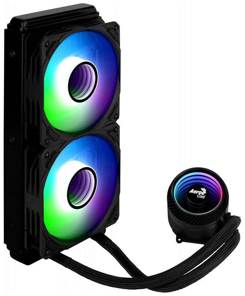 СистемаводяногоохлажденияAerocoolMirageL240BlackARGBSoc-AM5/AM4/1151/1200/2066/17004-pin20