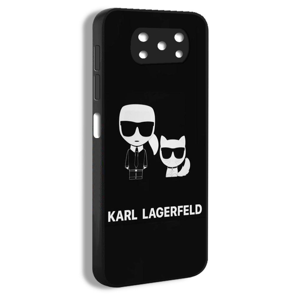 чехол для xiaomi poco x3 nfc Карл Лагерфельд логотип черный Karl Lagerfeld  Paris VBS04 - купить с доставкой по выгодным ценам в интернет-магазине OZON  (1431301157)