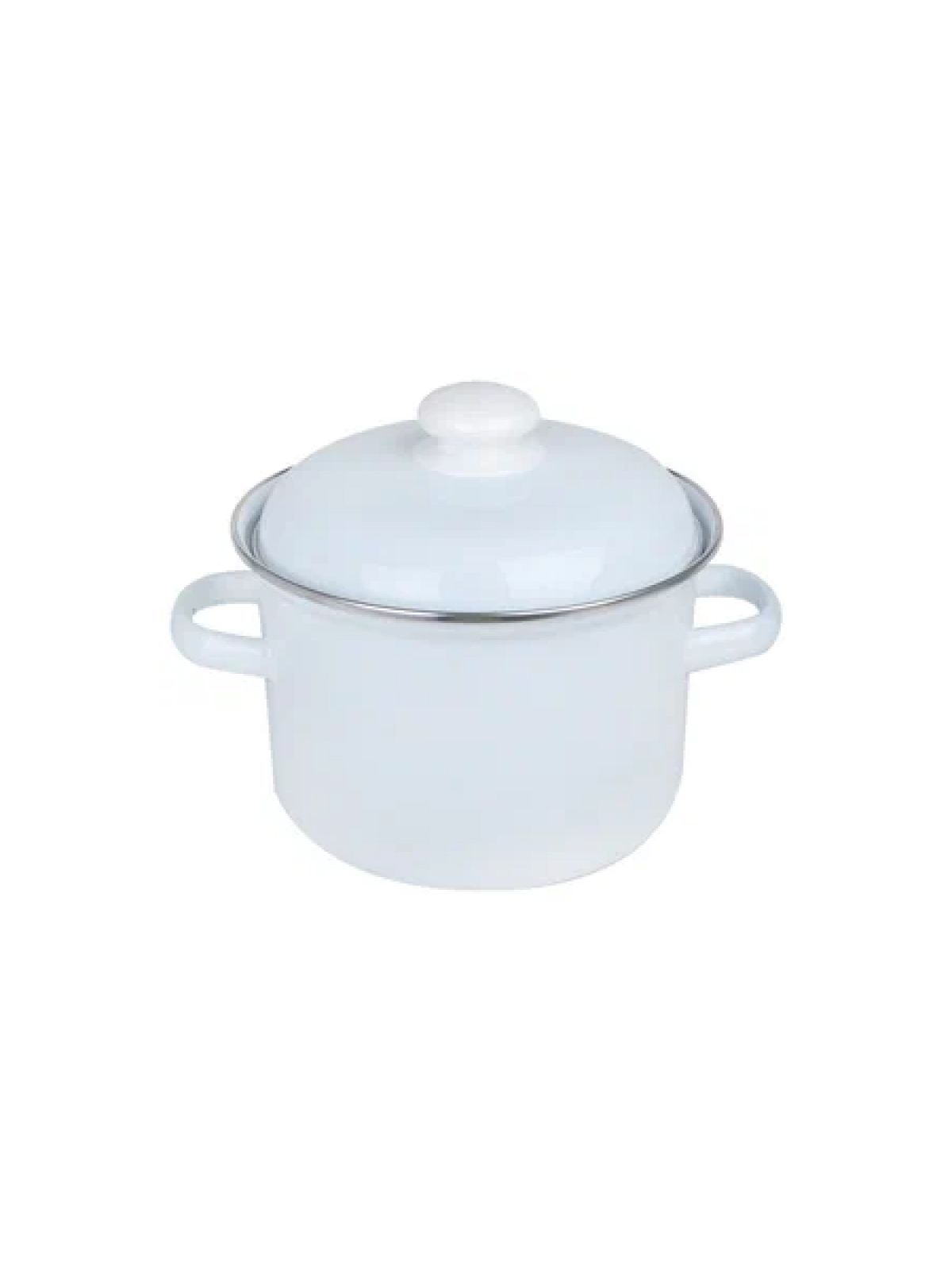 Купить Белую Эмалированную Кастрюлю