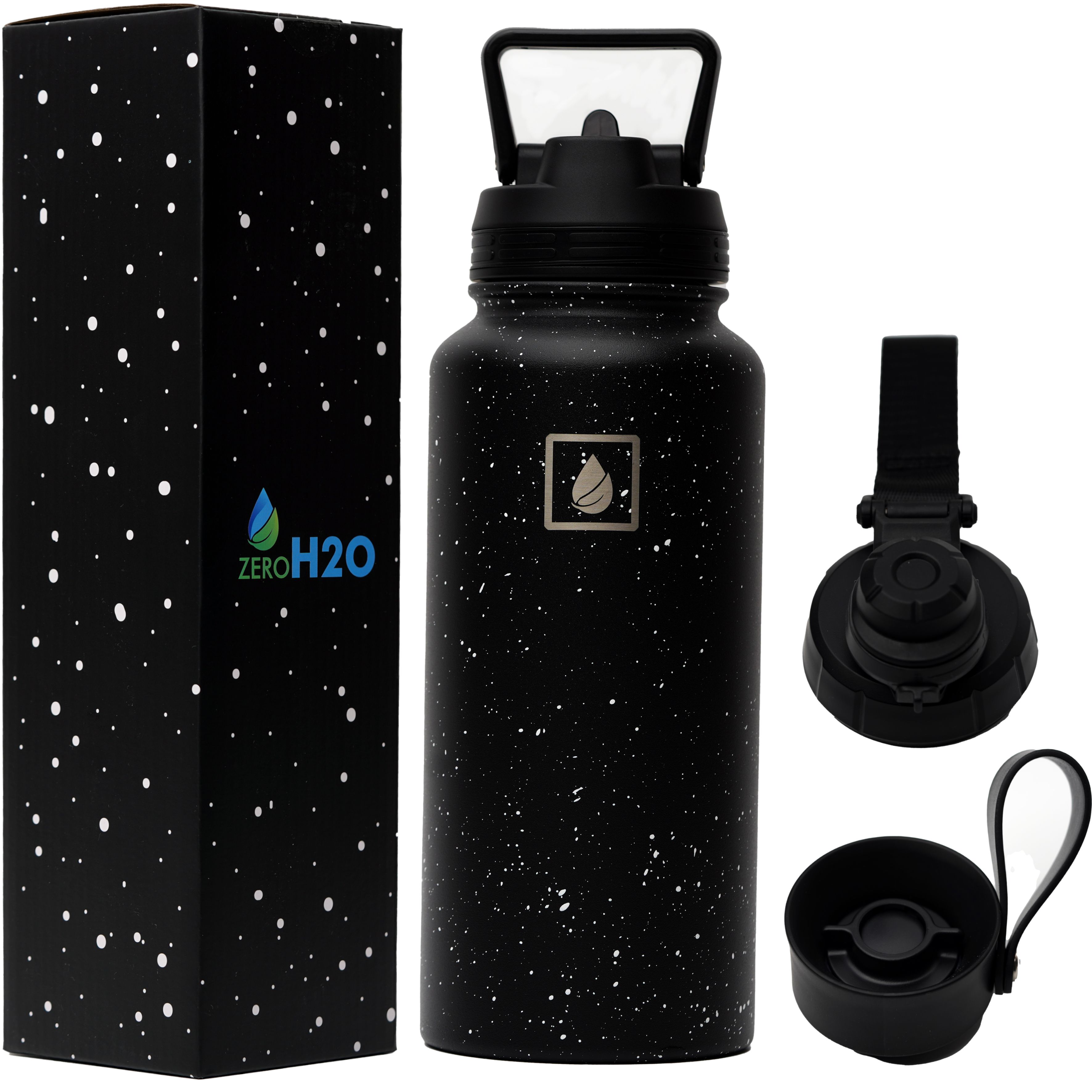 ZEROH2O Термос Вакуумный, Крышка-чашка, Непроливайка "BlackSky", .950 л