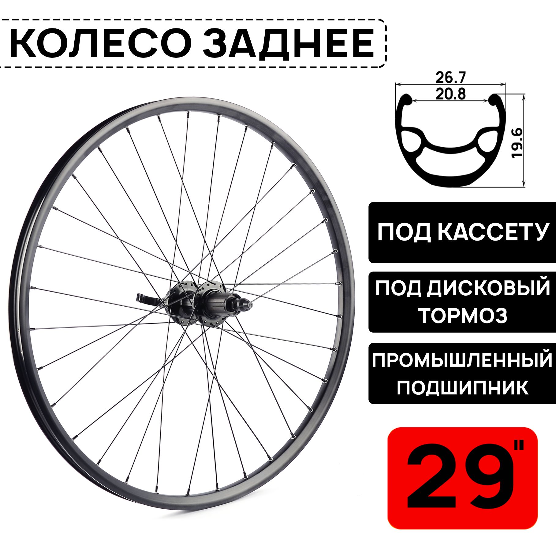 Колесо заднее ARISTO Cyclo ARISTO MTB-PRO, диаметр 29 купить по выгодной  цене в интернет-магазине OZON (1161784851)