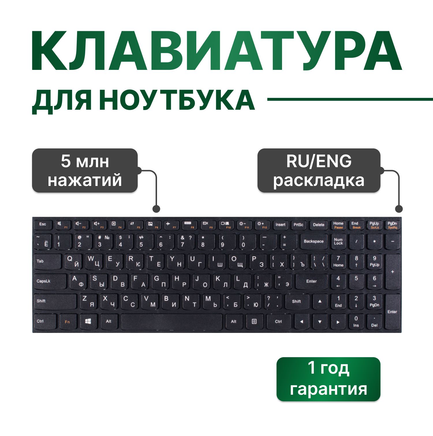 Клавиатура с рамкой для Lenovo B50-30, G50-70, B50-45, B50-70, ideapad  300-15IBR, ideapad 300-15ISK и др - купить с доставкой по выгодным ценам в  интернет-магазине OZON (1139184005)